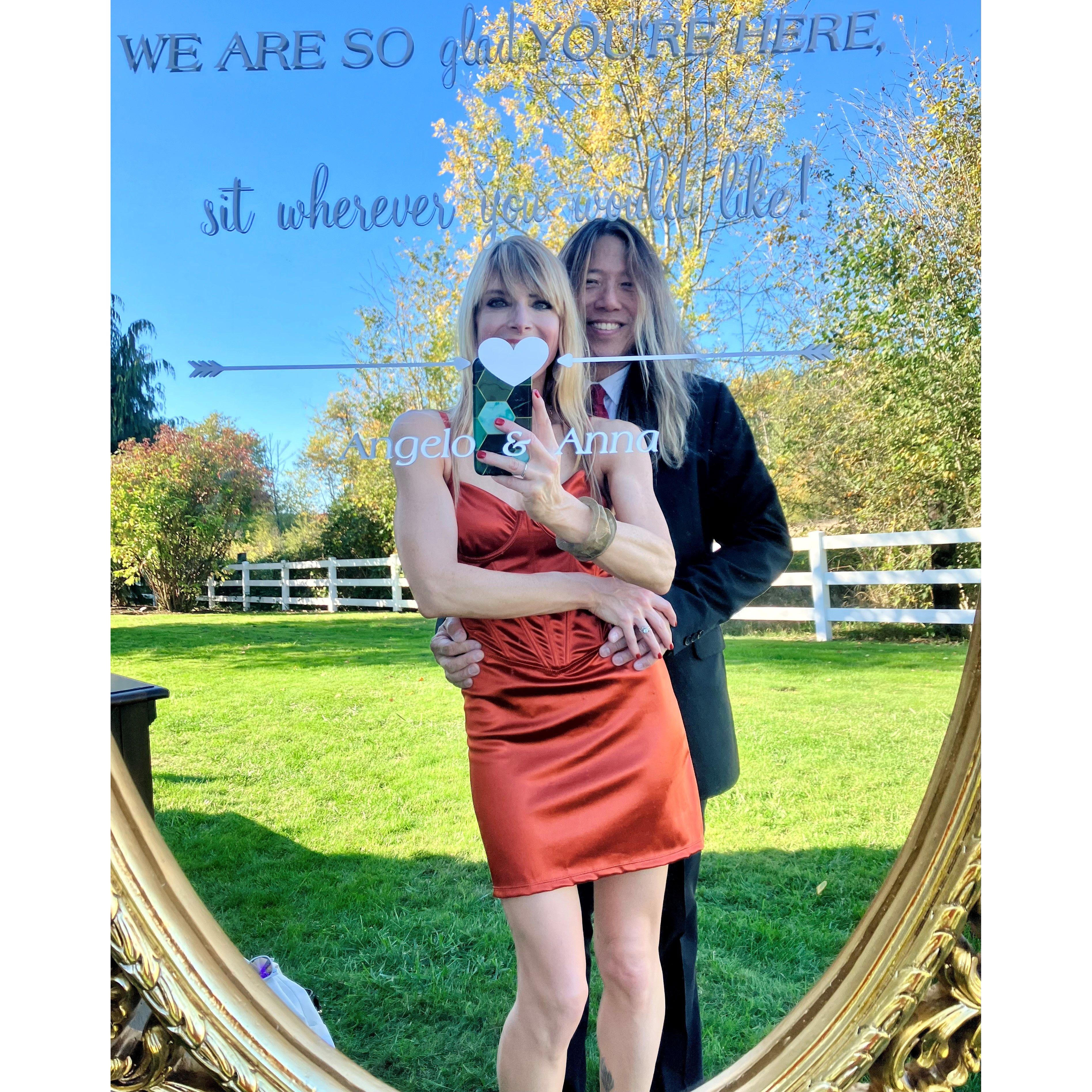 At Anna's and Angelo's gorgeous wedding...right after we got engaged! We were taking notes!