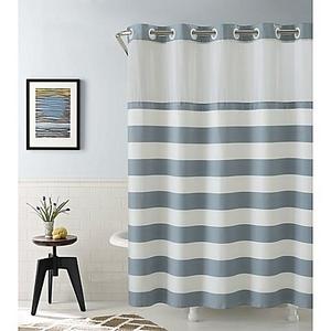 Hookless Cabana Stripe 74-Inch x 71-Inch Shower Curtain in Blue