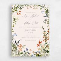 Beige Wedding Invitation - Bellfort Portrait
