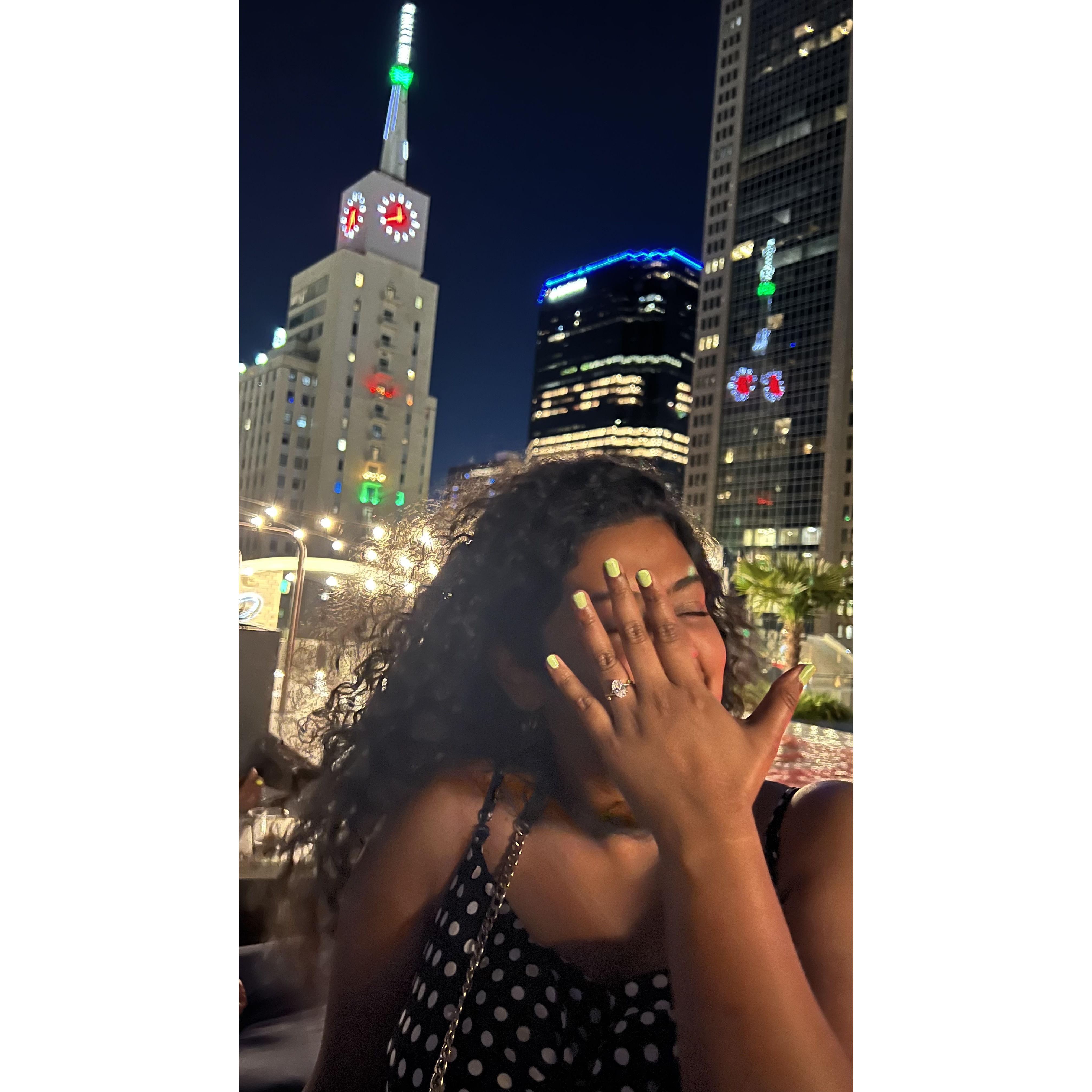 The night Sagar gave Monisha the ring.