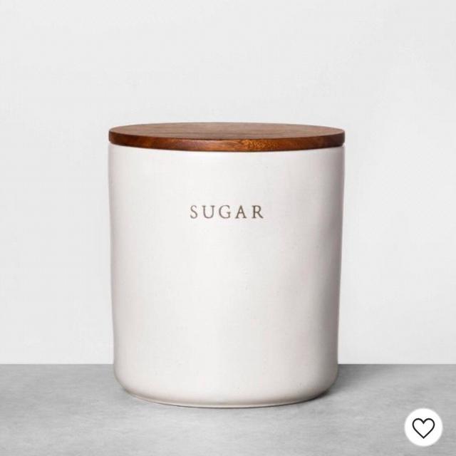 Sugar Stoneware Canister with Wood Lid - Hearth and Hand with Magnolia