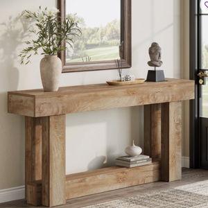 Wooden Console Table, 63-Inch Long Entryway Table