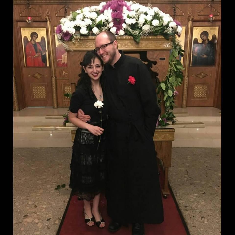 This is us on Good Friday during Holy week of 2017 at St. John the Baptist Antiochian Orthodox Christian Church in Levittown, NY! First time seeing each other in person since we started dating :)