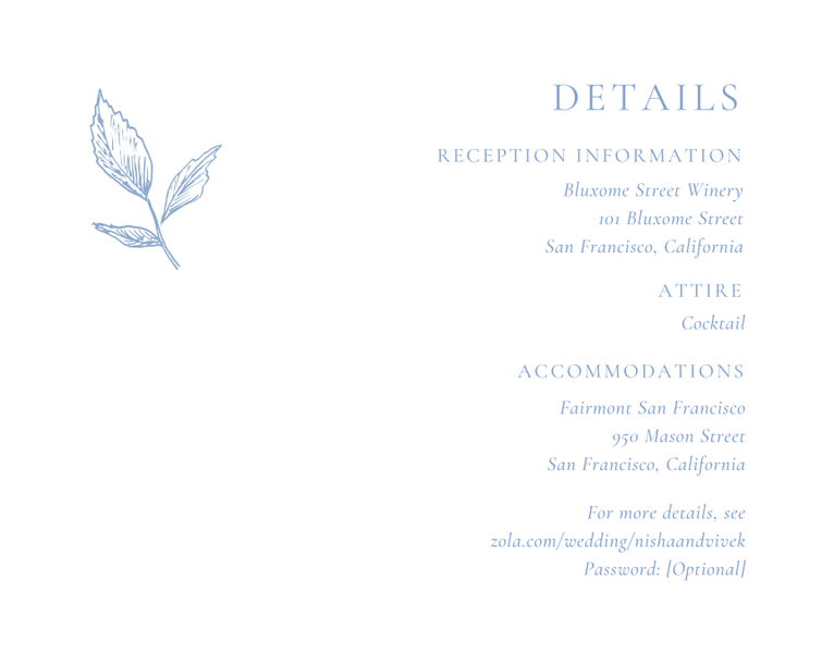 Cardinell Letterpress | Dusty Blue | Zola Wedding Enclosure Cards