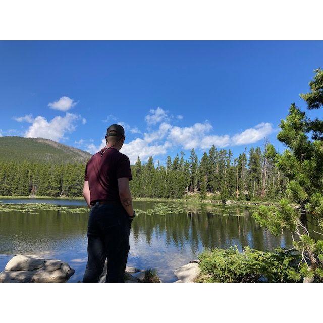 This photo was taken at our favorite hiking spot again: Basin Lakes!