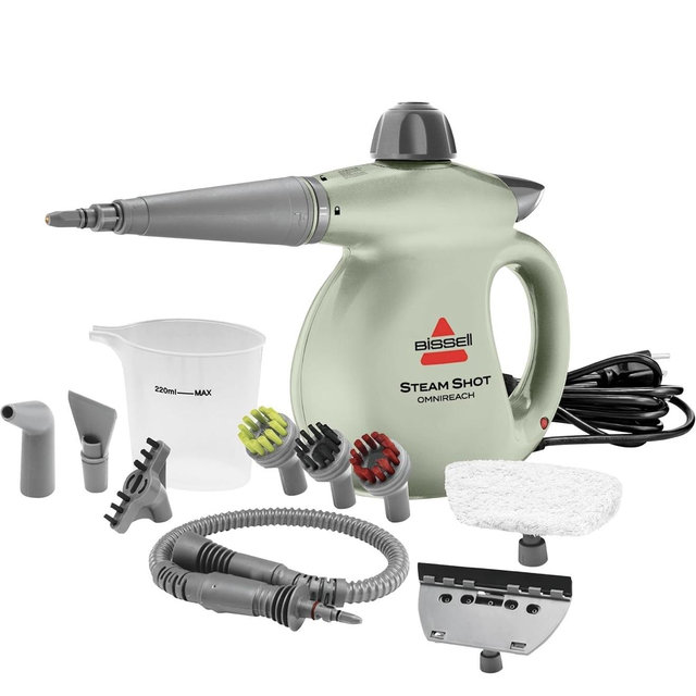 BISSELL® Steam Shot™ OmniReach handheld portable steam cleaner for tile, grout, windows, bathrooms, kitchens, fabric steaming tool