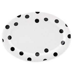 kate spade new york All in Good Taste™ Deco Dot 14-Inch Oval Platter