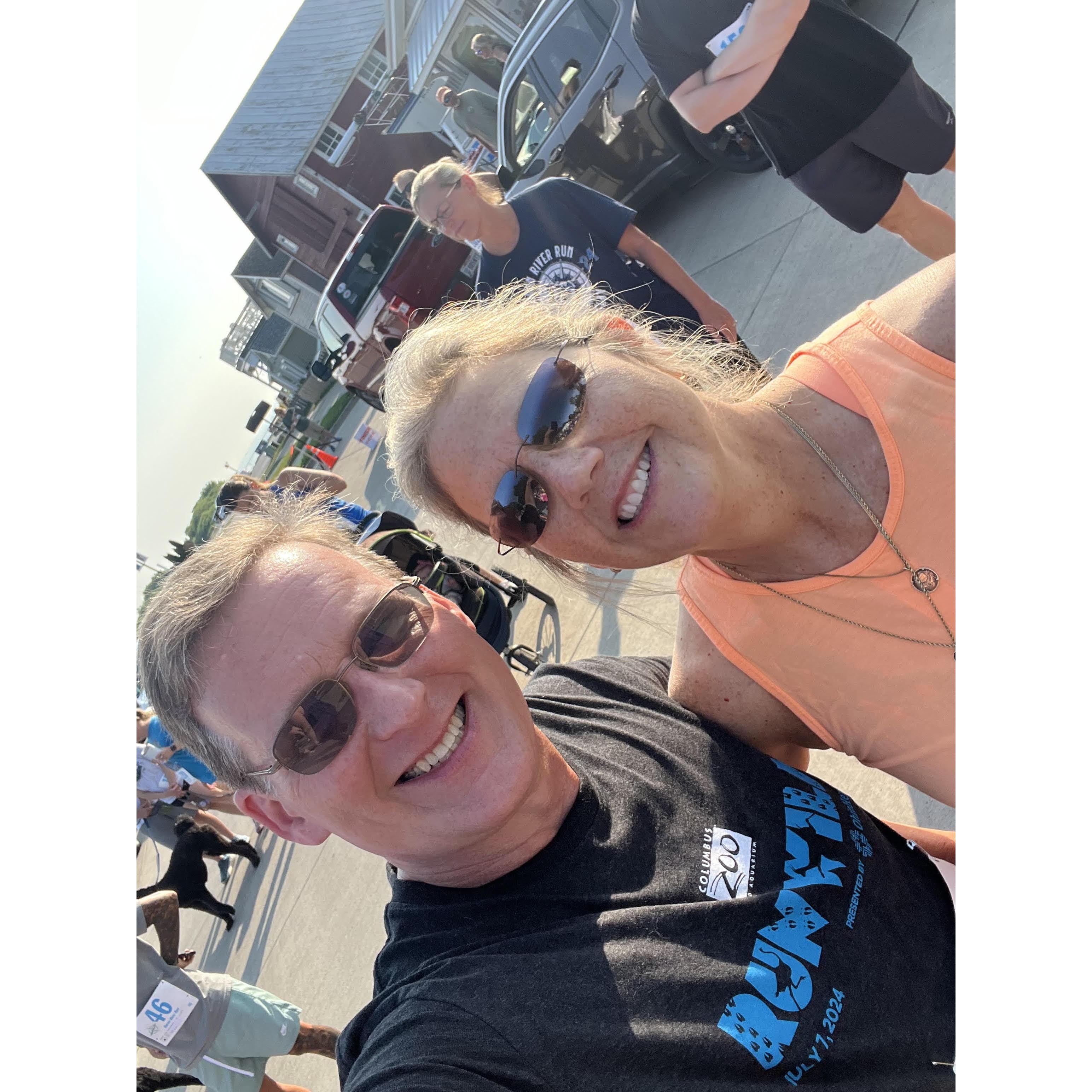 July 13th we hit the road. A nice morning 5K run in Huron.
