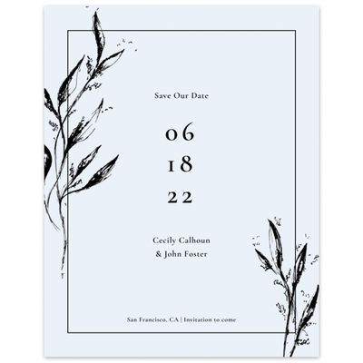 Sky, Blue Wedding Digital Save the Date - Griffith Classic