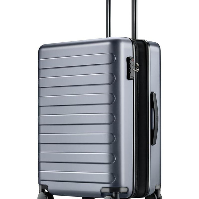NINETYGO 20-Inch Carry-On Hardside Expandable Luggage - Airline Approved! Double Spinner Wheels, Hardshell PC Travel Suitcase with TSA Lock (Gun, Rhine Max)