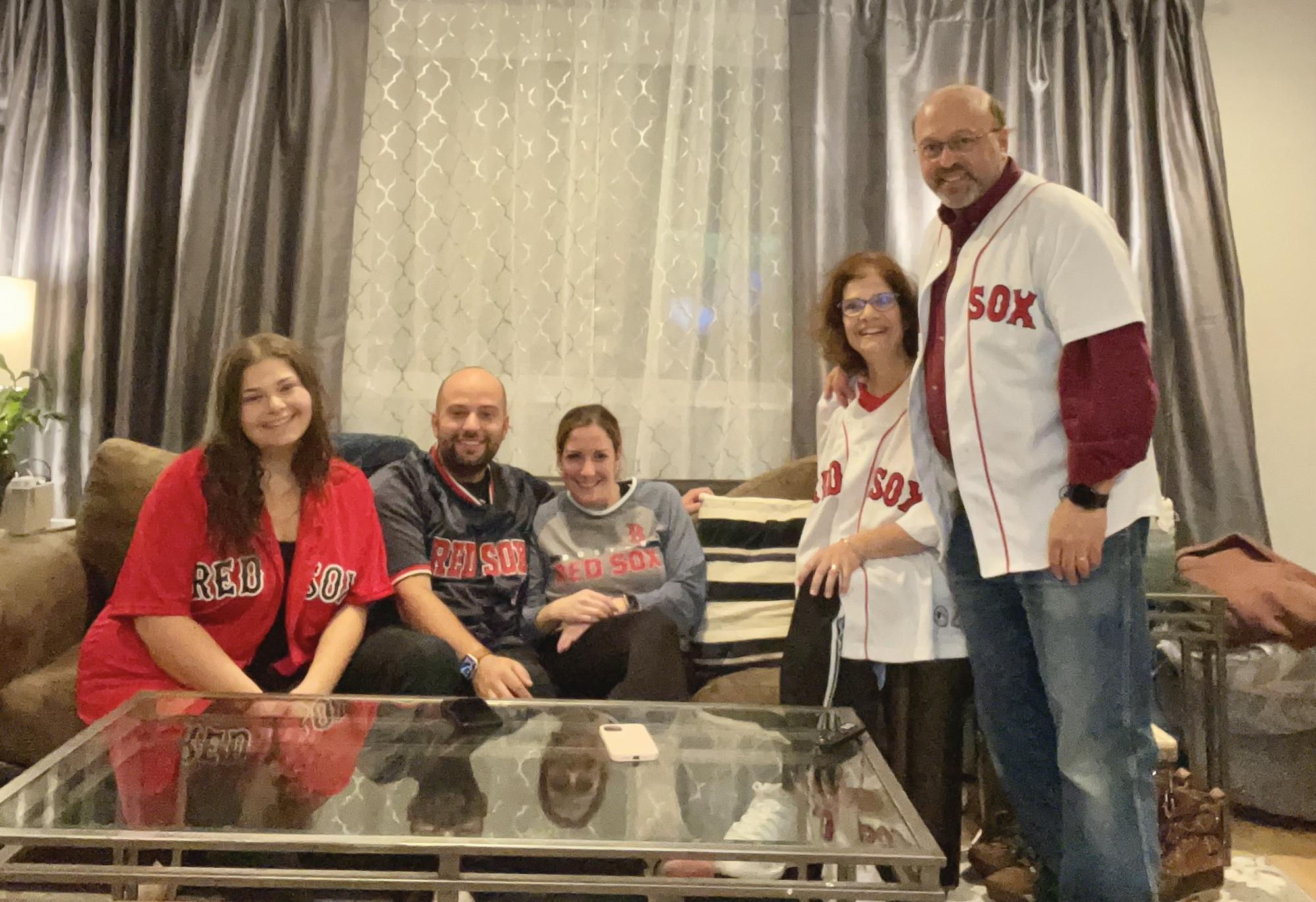 Watching the Red Sox in the playoffs!