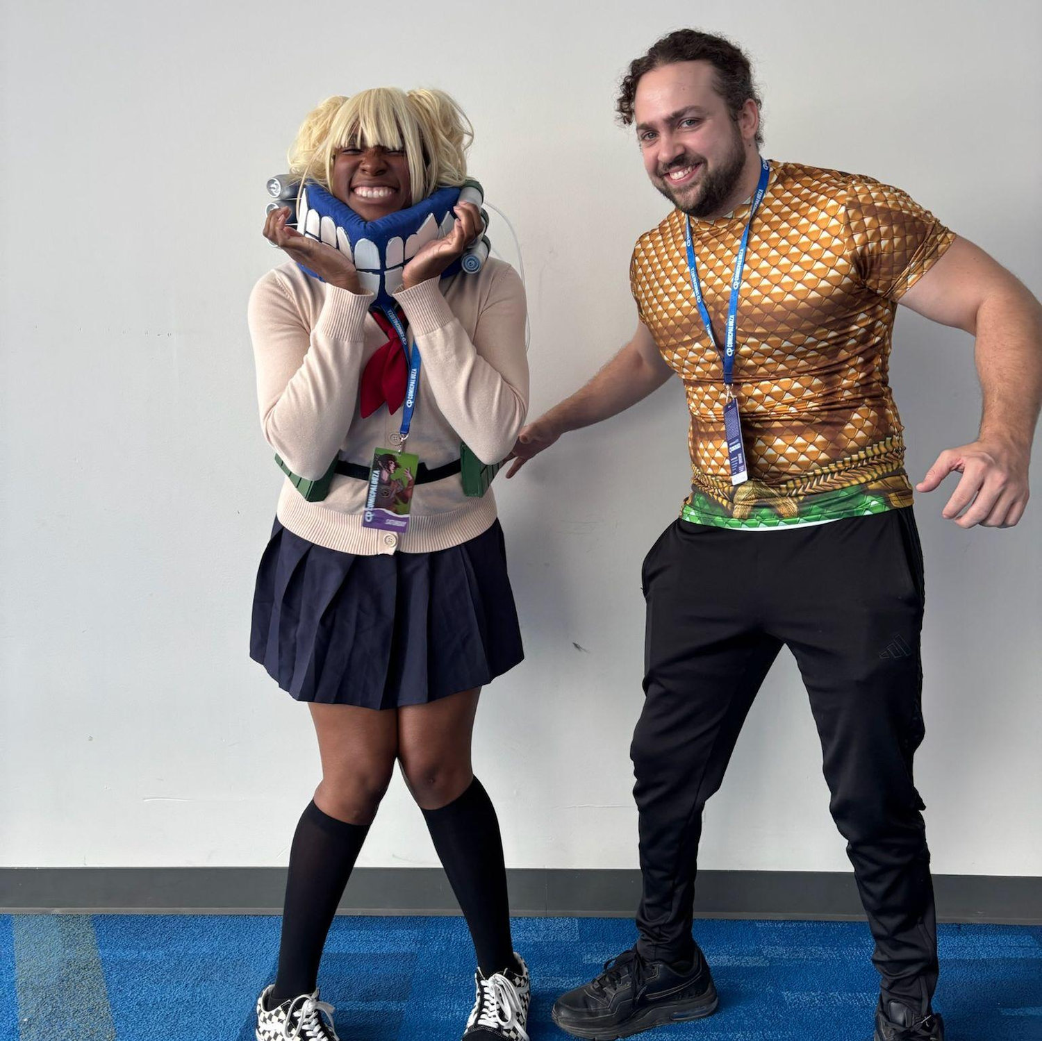 Comicpalooza 2025 James as Aquaman and Tracy as Himiko Toga
