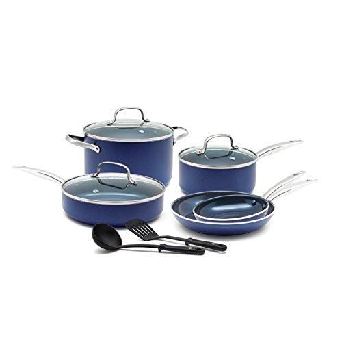 Blue Diamond CC001602-001 Toxin Free Ceramic Nonstick Cookware Set, Big Value