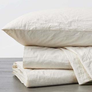 Organic Crinkled Percale 4-Piece Sheet Set