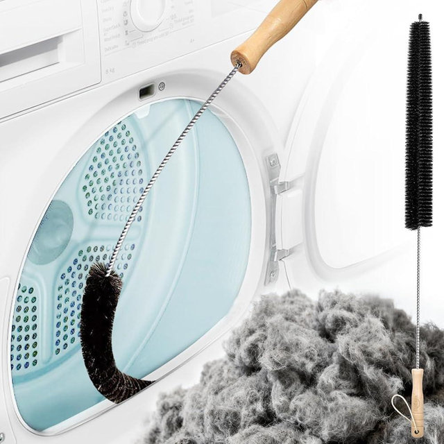 Holikme Dryer Vent Cleaner Kit - Household Cleaning Supplies, Dryer Lint Brush, Refrigerator Long Coil Brush, Flexible Lint Remover, Removing Dust and Pet Hair
