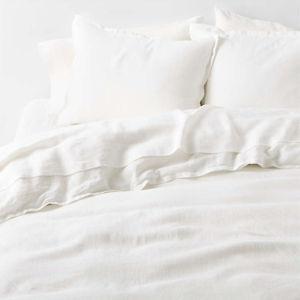 Crate and Barrel Linen Queen Duvet Cover