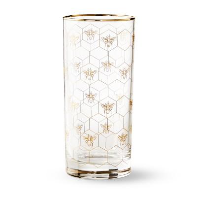 Honeycomb Highball Glasses, Set of 4