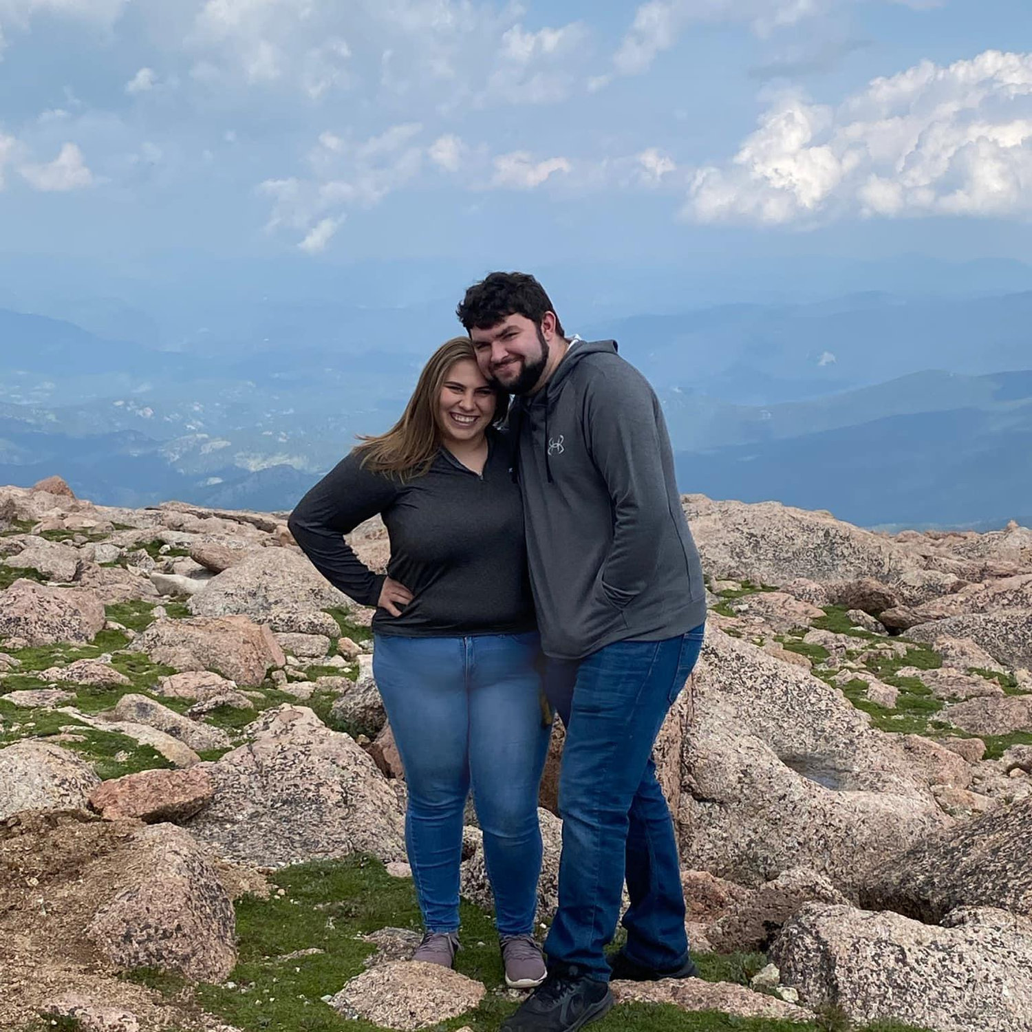 The both of us at the summit of Mt. Evans in Colorado, 14,000 ft