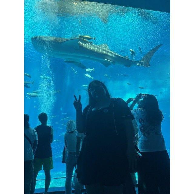 Matching Picture in front of the iconic Whale Shark
