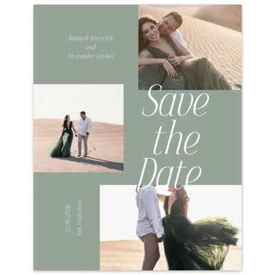 Sage, Green Wedding Digital Save the Date - Mycenae Multiphoto