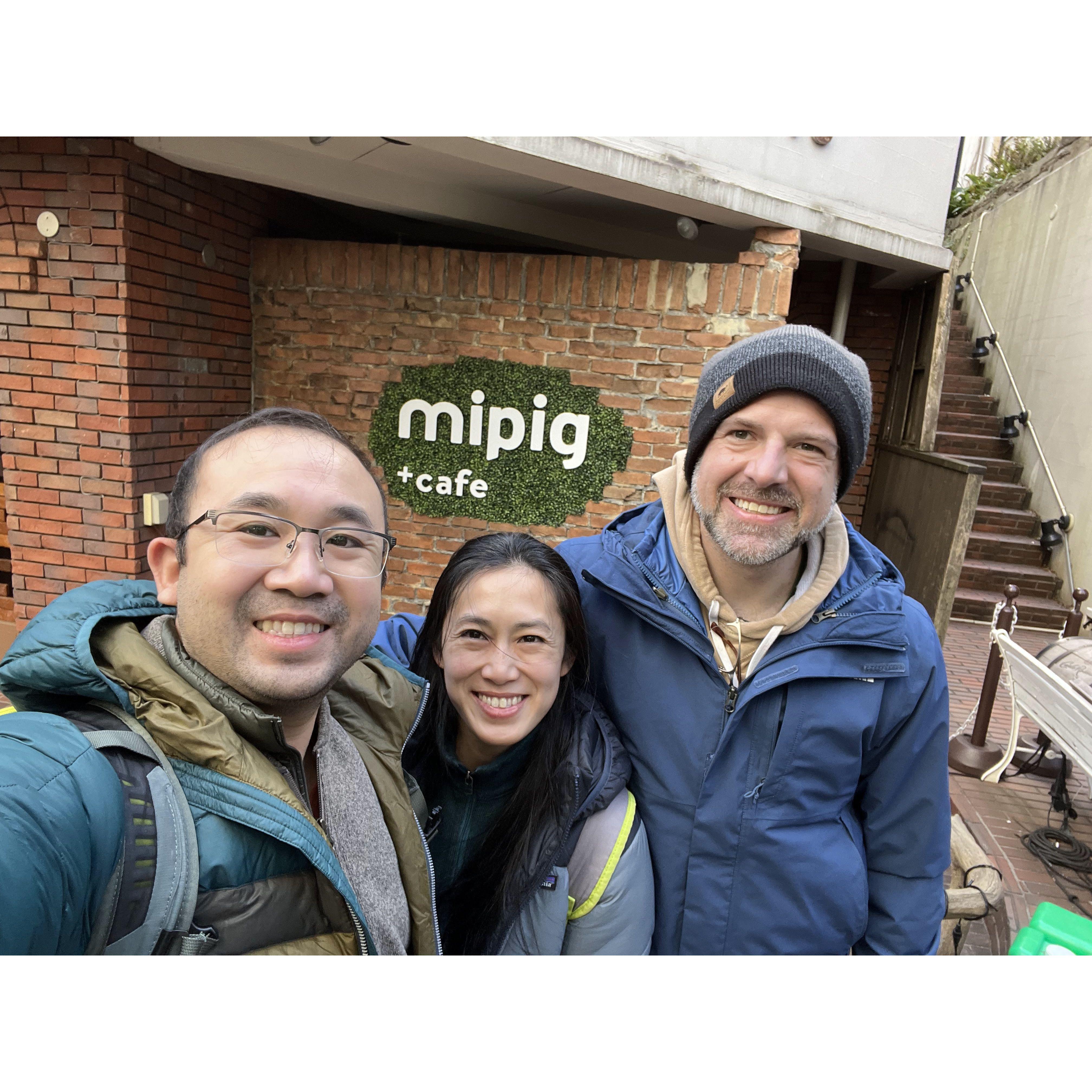 Our first Mini Pig Cafe in Japan