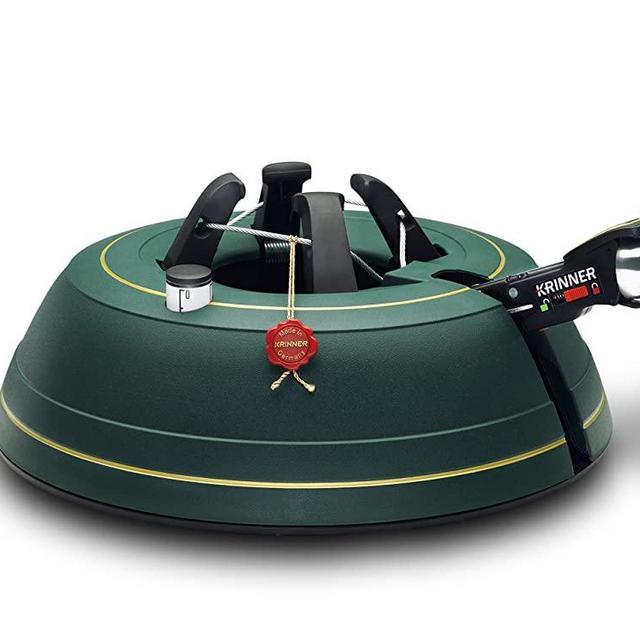 Krinner Tree Genie M, Christmas Tree Stand with Foot Pedal and Single Cable Operation