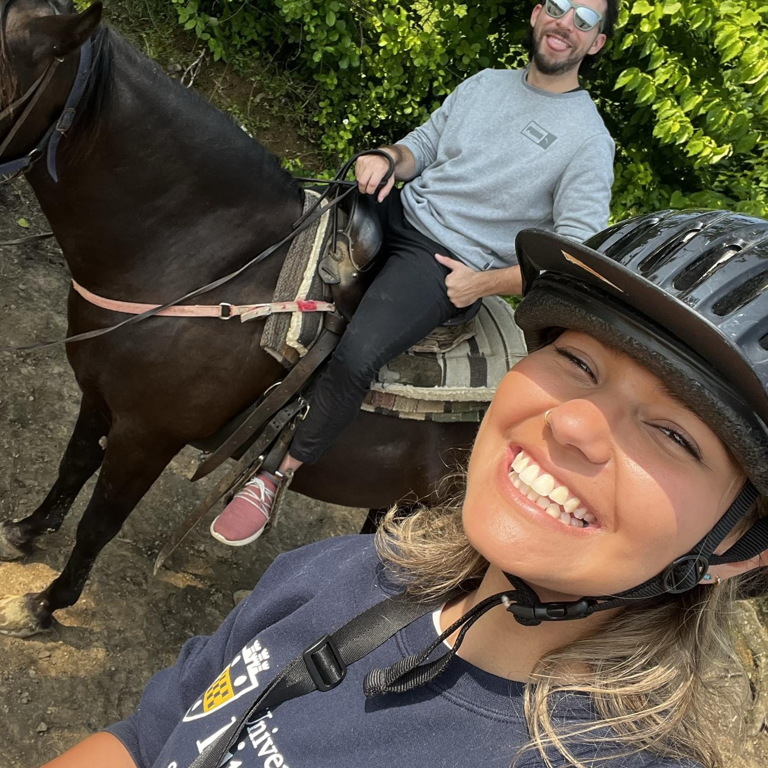 Not pictured: Tianna’s horse trying to kill her