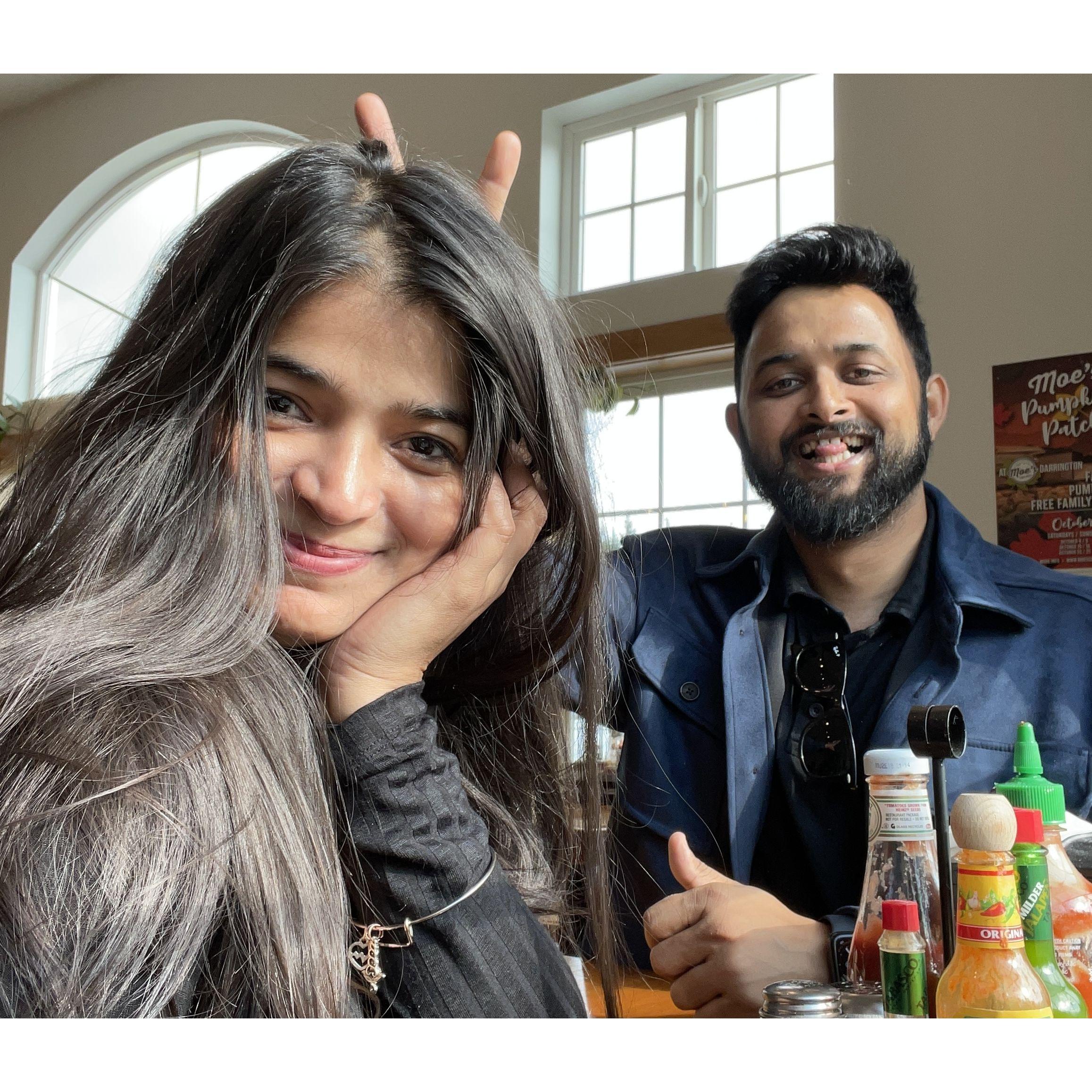 Our first selfie together, and little did we know what destiny had for us