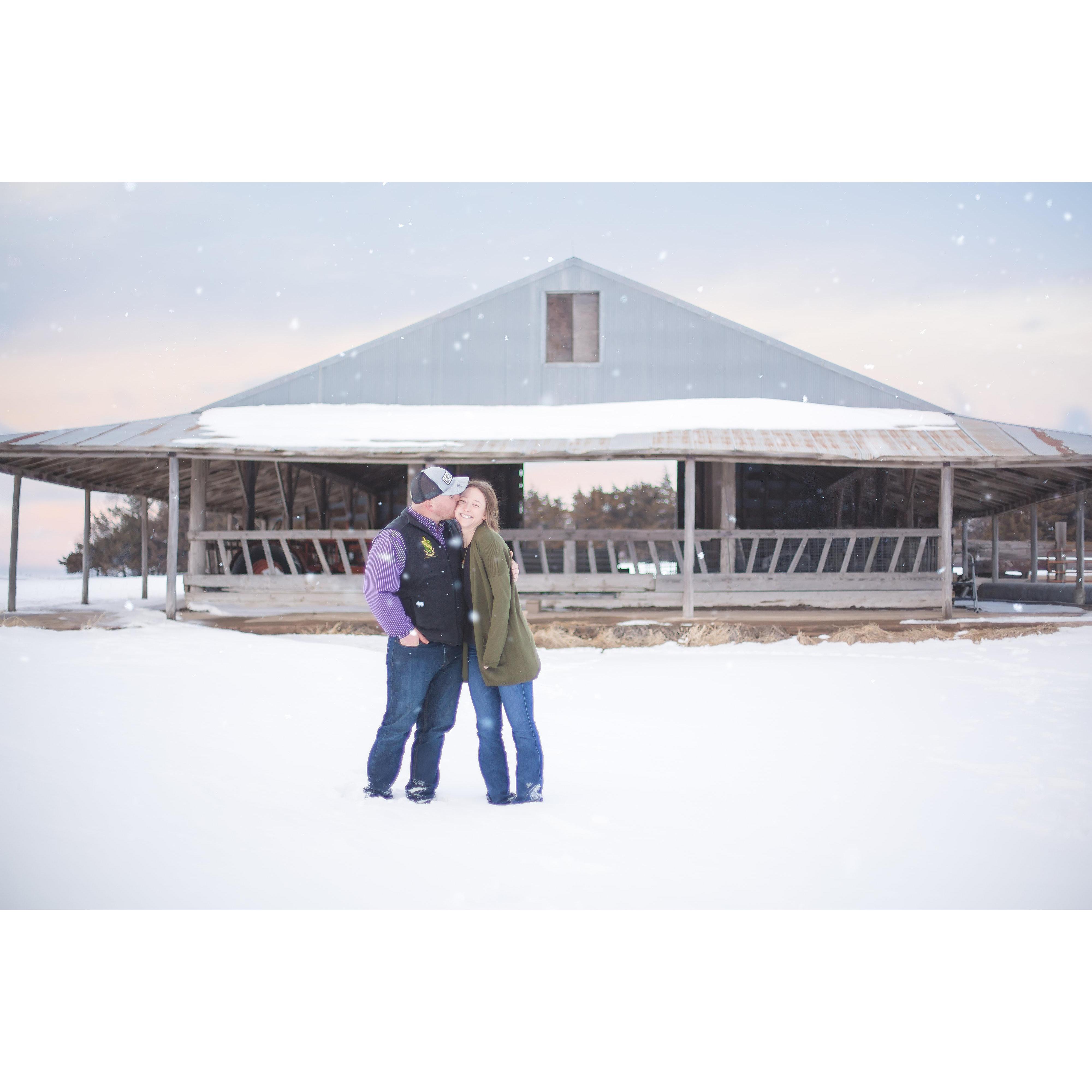Love this photo in front of the hay barn!
