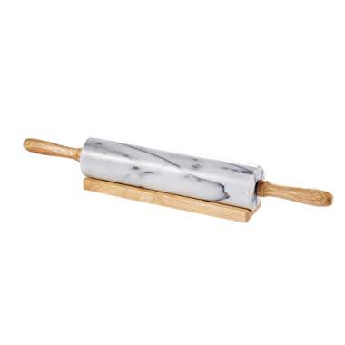 JEmarble Rolling Pin/Wooden Handles 18 inch(White)(Premium Quality)