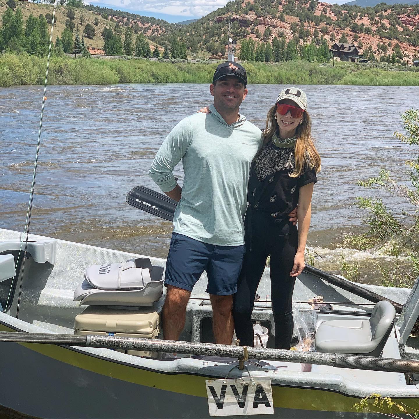 Lance and I enjoying a favorite activity of ours (I'm a fly fishing convert! & may catch large fish, shhh)