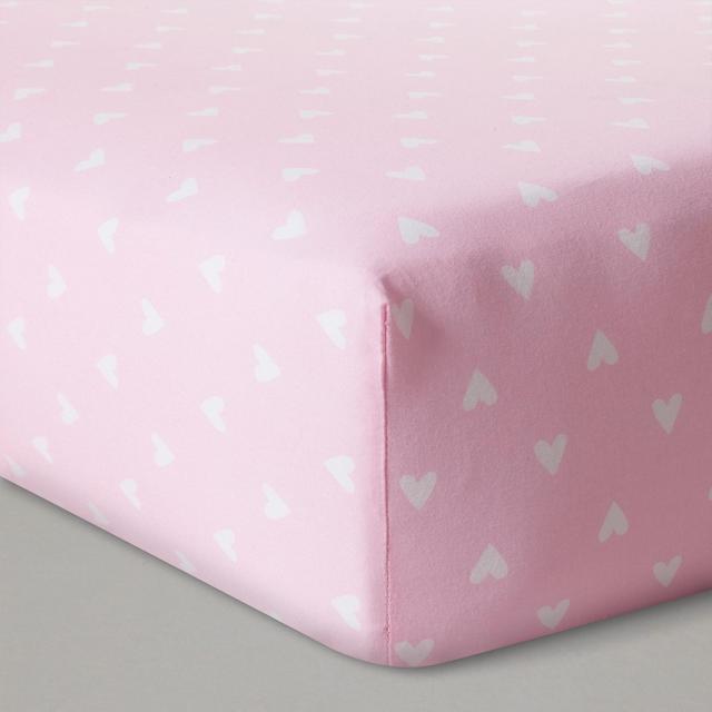 Fitted Crib Sheet Hearts - Cloud Island™ Pink