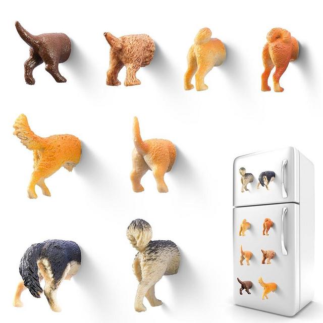8Pcs Add Some Humor and Funny to Your Fridge with Dog Butt Magnets - Perfect for Home Refrigerator Magnets for Adults or Kids (Dog Butts)