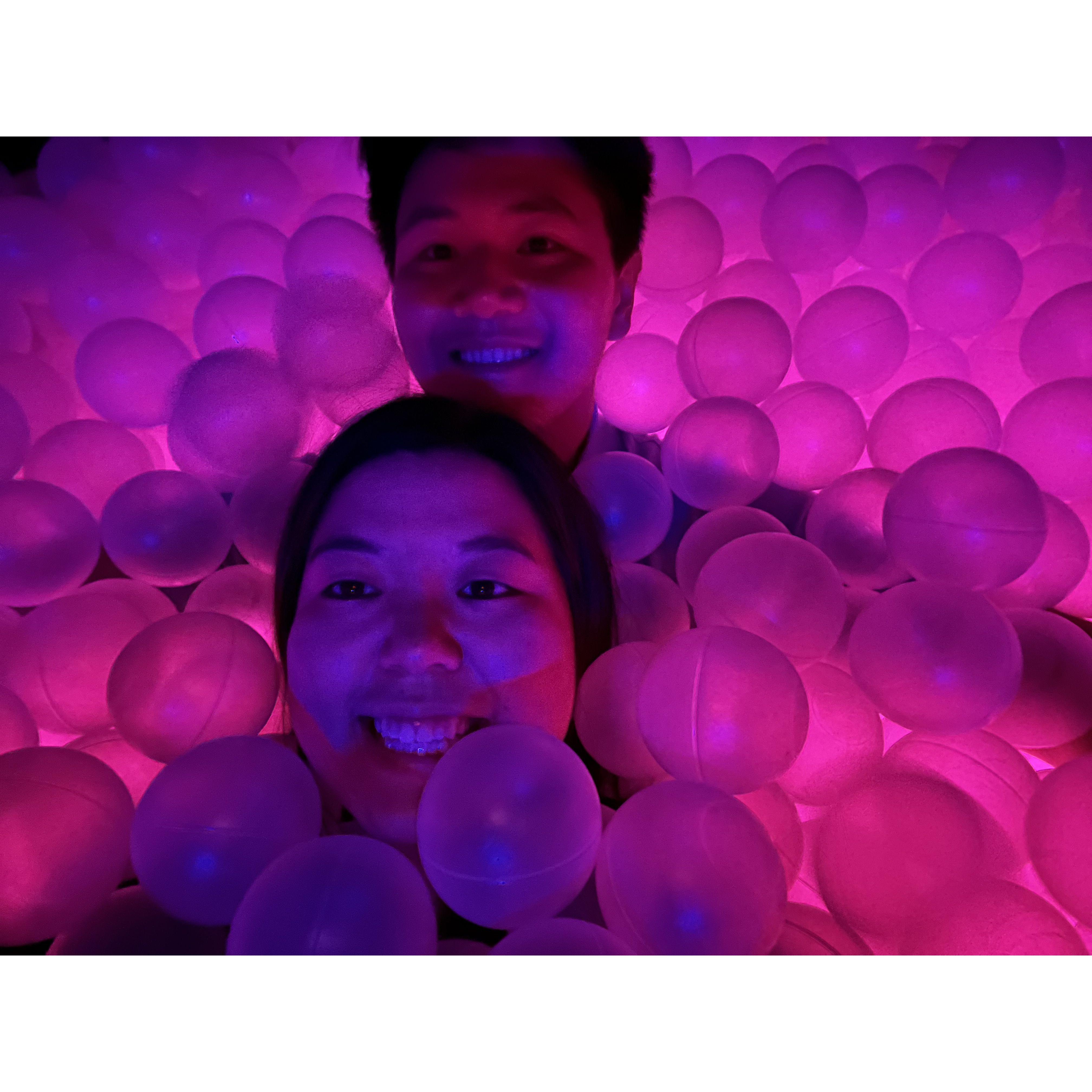 As we got more comfortable with each other, we were able to play like children at the hopscotch experience!