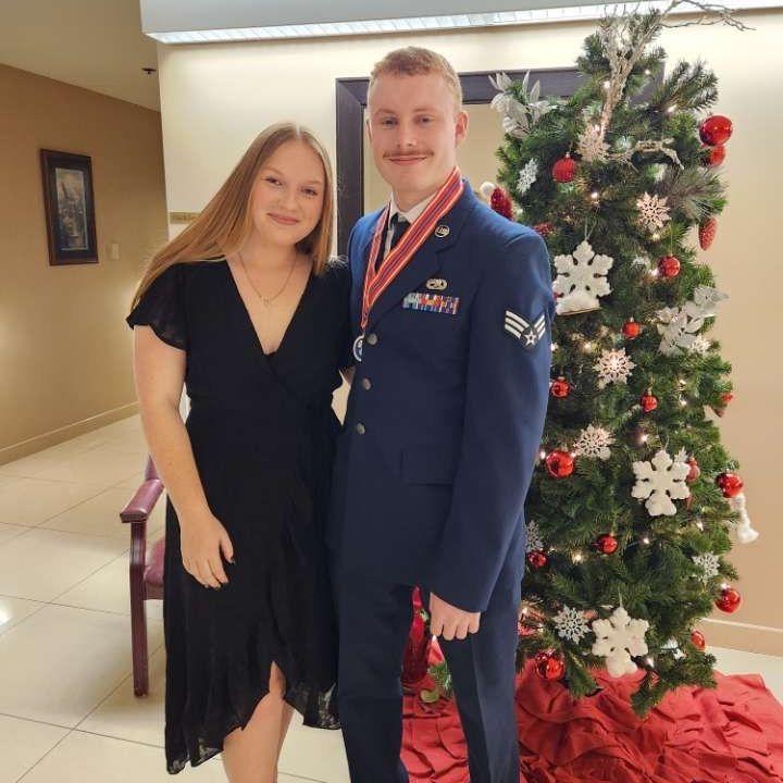 Celebrating Matt's accomplishments in the Air Force