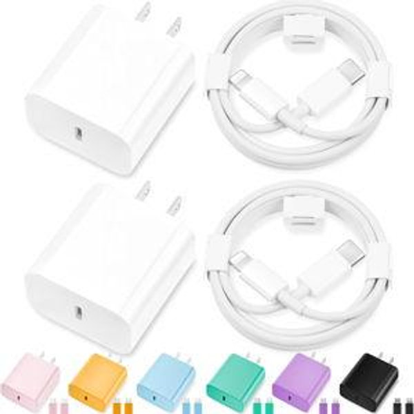 iPhone Charger Fast Charging,[MFi Certified] 2Pack 20W Type C Fast Charger Block with [10FT&6FT] USB C to Lightning Cable Compatible for iPhone 14/13/12/11 Pro Max/Xs Max/XR/X,iPad
