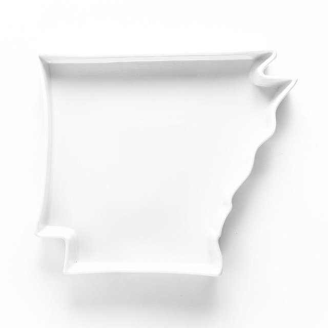 Lark Handmade Porcelain State Platter, Arkansas