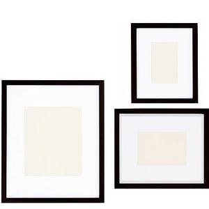 Wood Gallery Picture Frame, Set of 3, Black