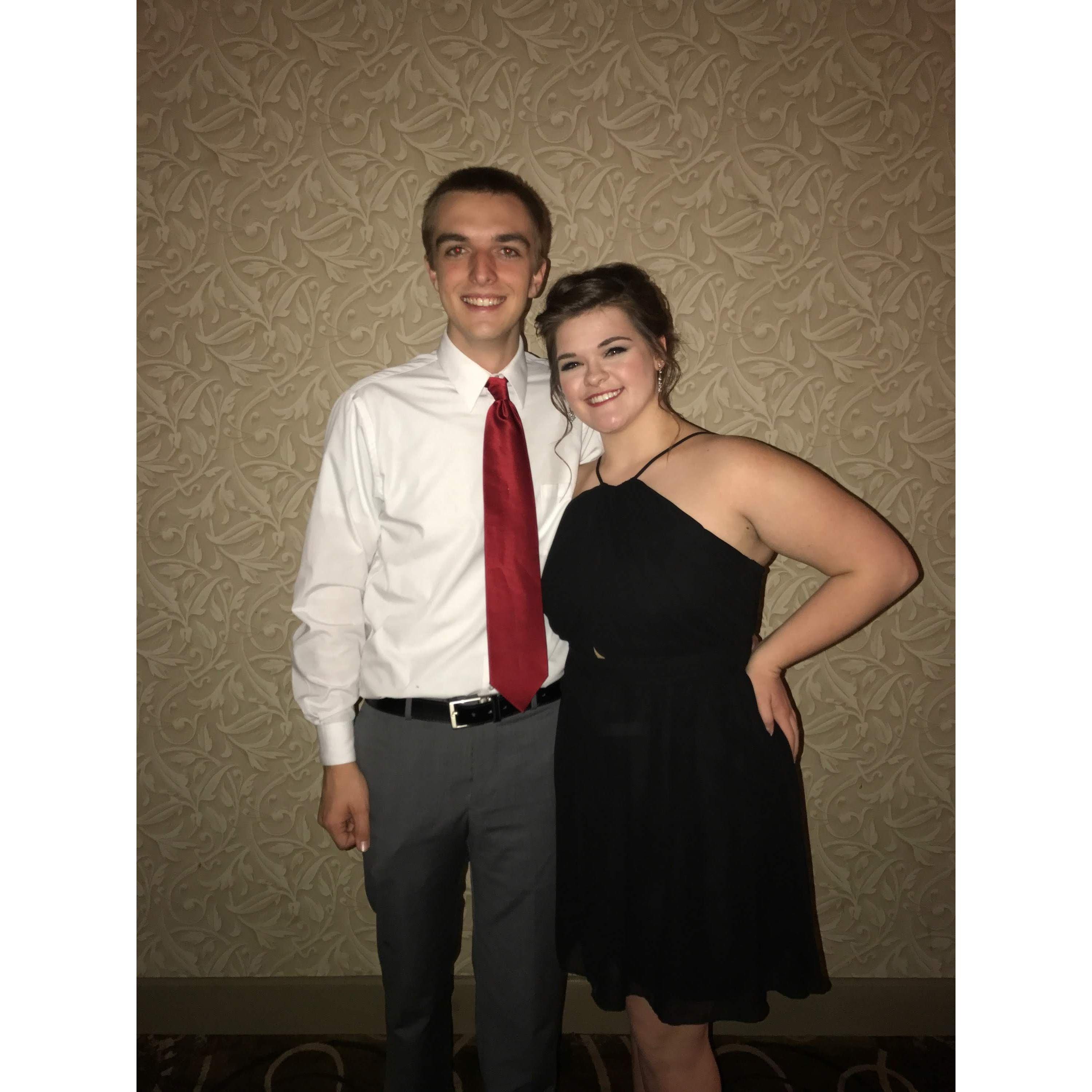 Us at the Junior Ring dance, before we were dating