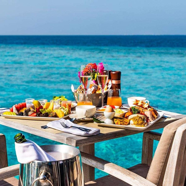 Dinner in the Maldives