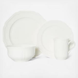 Antique White 4-Piece Place Setting, Service for 1