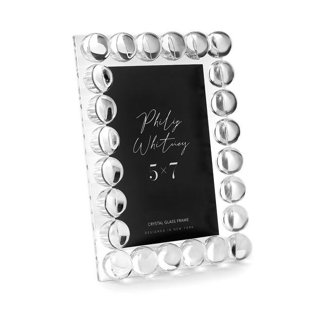Philip Whitney Ginger Crystal Bubble Picture Frame, 5" x 7"