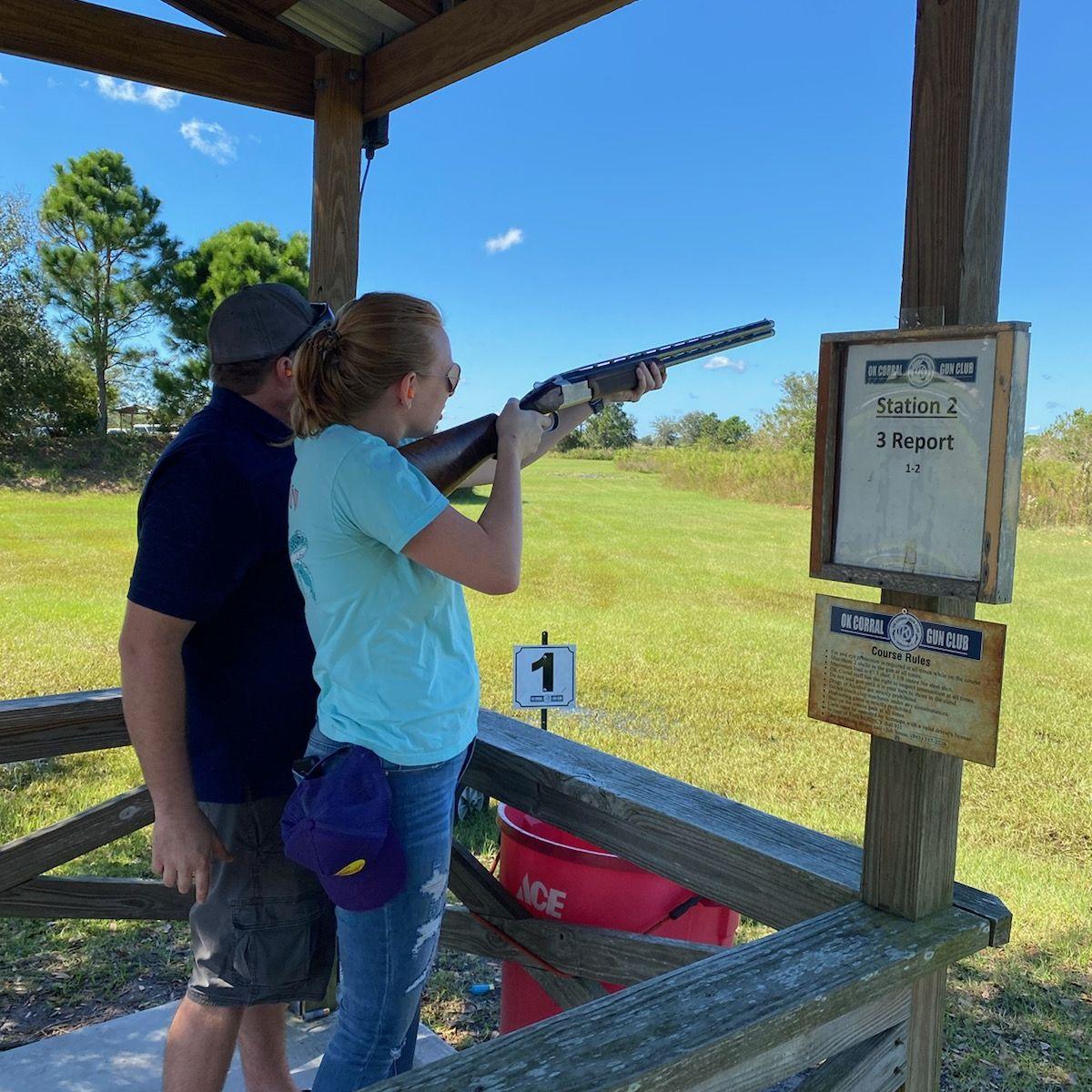 Learning to shoot rifle.
