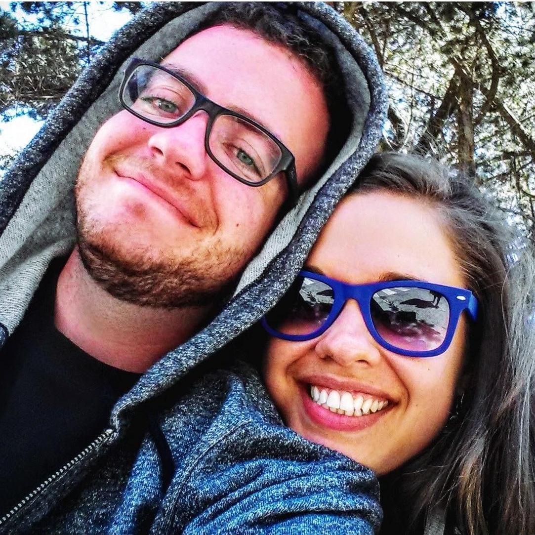 Our first picture together - a selfie in a random park in Cusco, Peru