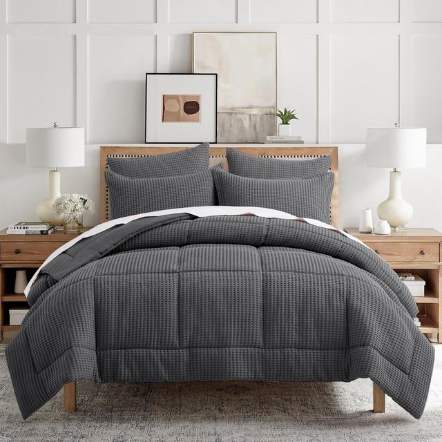 Mills Waffle Charcoal King Comforter Set - Levtex Home