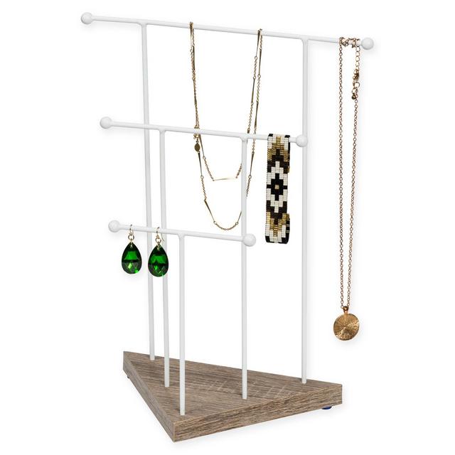 Honey-Can-Do® Geo 3-Tier Jewelry Stand in White