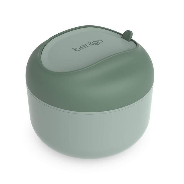 Bentgo Bowl - Insulated Leak-Resistant Bowl with Collapsible Utensils, Snack Compartment and Improved Easy-Grip Design for On-the-Go - Holds Soup, Rice, Cereal & More - BPA-Free, 21.2 oz (Khaki Green)