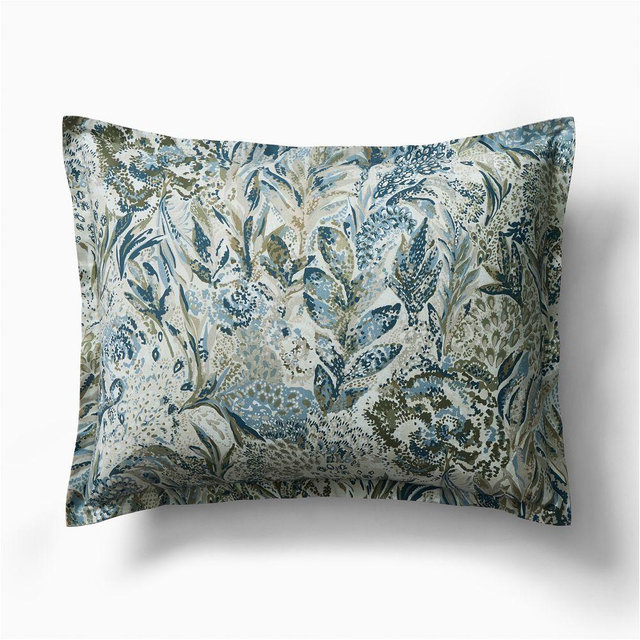 MTO Adie Botanical Standard Sham, Arctic Blue