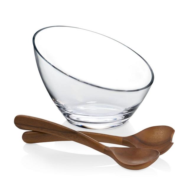 Nambé - Luna Glass Bowl With Servers - 100% Exclusive