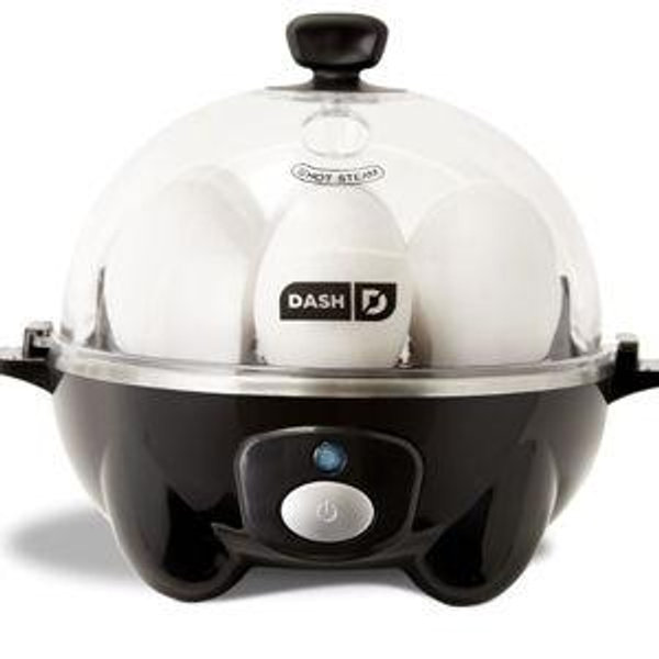 Dash 3-in-1 Everyday 7-Egg Cooker with Omelet Maker and Poaching - Black: Electric Egg Boiler, Hard Boiled & Poaching - Black